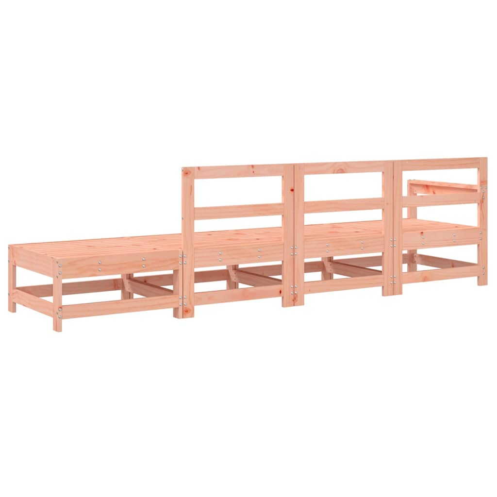 4 Piece Garden Lounge Set Solid Wood Douglas