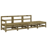 4 Piece Garden Lounge Set Impregnated Wood Pine