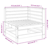 Garden Corner Sofa Impregnated Wood Pine