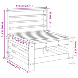 Garden Middle Sofa Solid Wood Pine