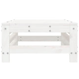 Garden Footstool White Solid Wood Pine
