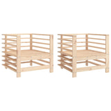 Garden Chairs 2 pcs Solid Wood Pine