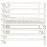 Garden Chairs 2 pcs White Solid Wood Pine
