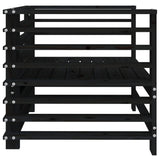 Garden Chairs 2 pcs Black Solid Wood Pine