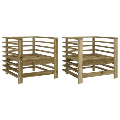 Garden Chairs 2 pcs Impregnated Wood Pine