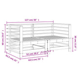 Garden Corner Sofas 2 pcs Black Solid Wood Pine