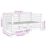 Garden Corner Sofas 2 pcs Solid Wood Douglas