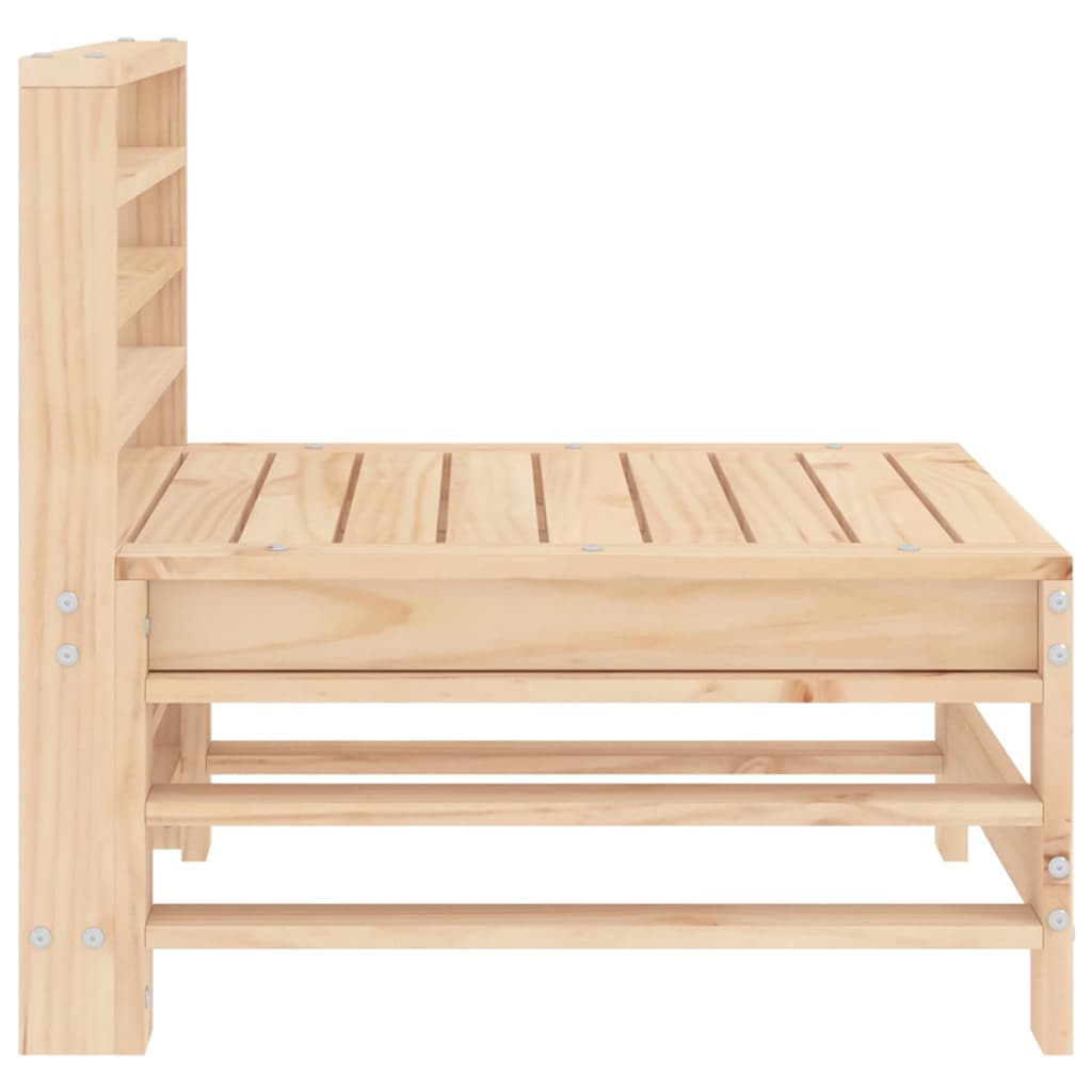 Garden Middle Sofas 2 pcs Solid Wood Pine