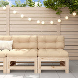 Garden Middle Sofas 2 pcs Solid Wood Pine