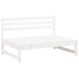 Garden Middle Sofa White 120x80 cm Solid Wood Pine