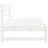 Garden Middle Sofa White 120x80 cm Solid Wood Pine