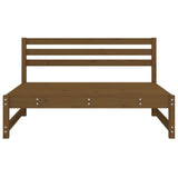 Garden Middle Sofa Honey Brown 120x80 cm Solid Wood Pine