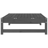 Garden Footstool Grey 120x80 cm Solid Wood Pine
