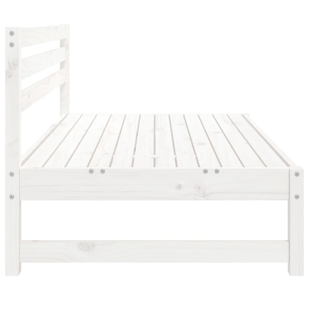 Garden Middle Sofas 2 pcs White 120x80 cm Solid Wood Pine