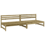 Garden Middle Sofas 2 pcs 120x80 cm Impregnated Wood Pine