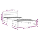 2 Piece Garden Lounge Set Solid Wood Pine