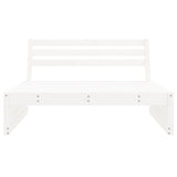 Garden Middle Sofa White 120x80 cm Solid Wood Pine