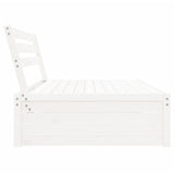 Garden Middle Sofa White 120x80 cm Solid Wood Pine