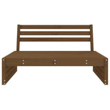 Garden Middle Sofa Honey Brown 120x80 cm Solid Wood Pine