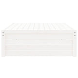 Garden Footstool White 120x80 cm Solid Wood Pine