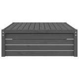 Garden Footstool Grey 120x80 cm Solid Wood Pine