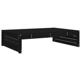 Garden Footstool Black 120x80 cm Solid Wood Pine