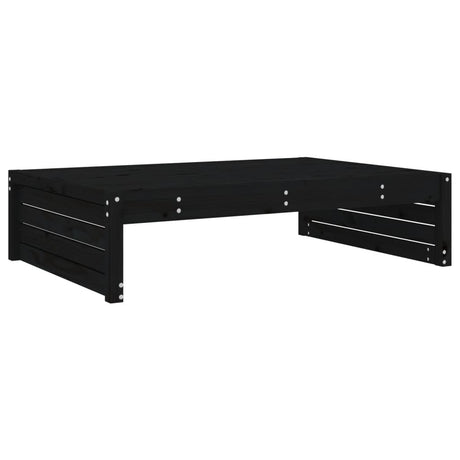 Garden Footstool Black 120x80 cm Solid Wood Pine