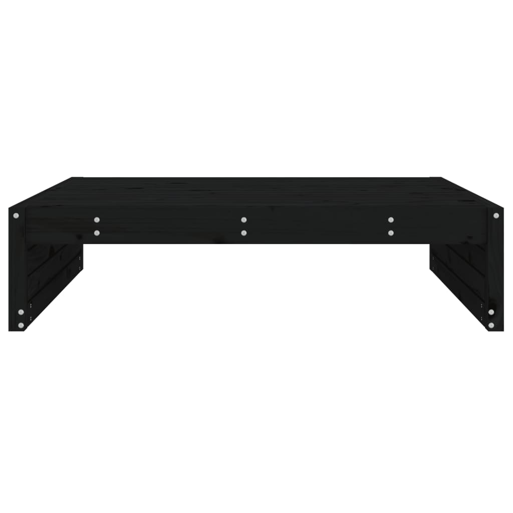 Garden Footstool Black 120x80 cm Solid Wood Pine