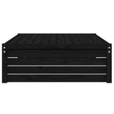 Garden Footstool Black 120x80 cm Solid Wood Pine