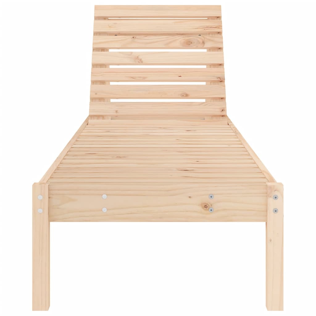 Sun Loungers 2 pcs 199.5x60x74 cm Solid Wood Pine