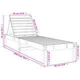 Sun Loungers 2 pcs 199.5x60x74 cm Solid Wood Pine