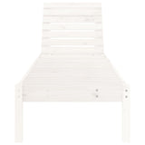 Sun Lounger White 199.5x60x74 cm Solid Wood Pine