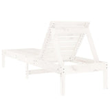 Sun Loungers 2 pcs White 199.5x60x74 cm Solid Wood Pine