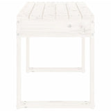 Garden Bench White 80x38x45 cm Solid Wood Pine