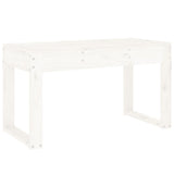 Garden Bench White 80x38x45 cm Solid Wood Pine