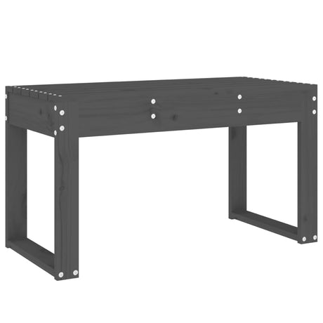 Garden Bench Grey 80x38x45 cm Solid Wood Pine