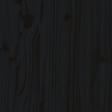 Garden Bench Black 80x38x45 cm Solid Wood Pine