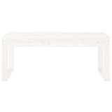 Garden Bench White 110x38x45 cm Solid Wood Pine