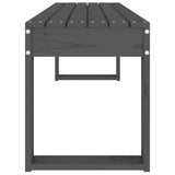 Garden Bench Grey 110x38x45 cm Solid Wood Pine