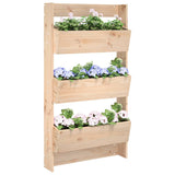 Wall Planter 3-Tier 60x18.5x110 cm Solid Wood Pine