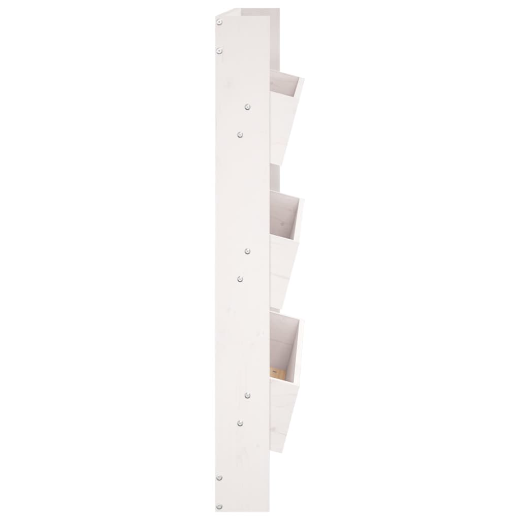 Wall Planter 3-Tier 60x18.5x110 cm White Solid Wood Pine