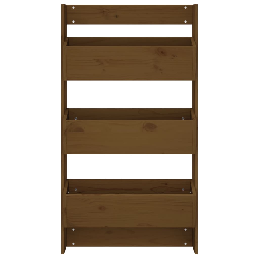 Wall Planter 3-Tier 60x18.5x110 cm Honey Brown Solid Wood Pine