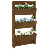 Wall Planter 3-Tier 60x18.5x110 cm Honey Brown Solid Wood Pine