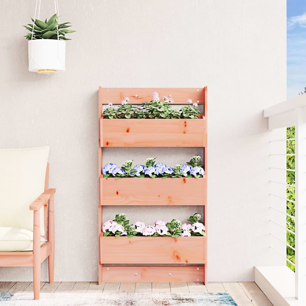 Wall Planter 3-Tier 60x18.5x110 cm Solid Wood Douglas