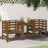 Garden Chairs 2 pcs Honey Brown 61.5x53x71 cm Solid Wood Pine