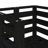 Garden Chairs 2 pcs Black 61.5x53x71 cm Solid Wood Pine