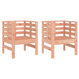 Garden Chairs 2 pcs 61.5x53x71 cm Solid Wood Douglas