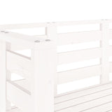 Garden Bench White 111.5x53x71 cm Solid Wood Pine