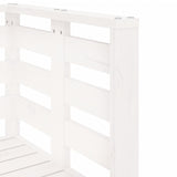 3 Piece Garden Lounge Set White Solid Wood Pine