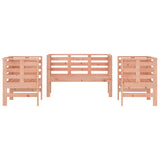 3 Piece Garden Lounge Set Solid Wood Douglas